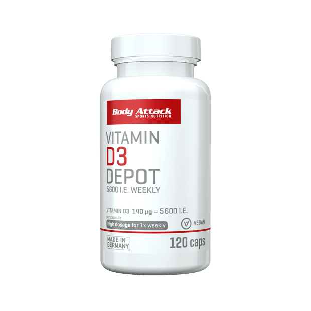 BODY ATTACK Vitamin D3 Depot 120 Caps
