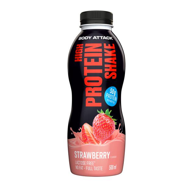 BODY ATTACK High Protein Shake 500ml Strawberry