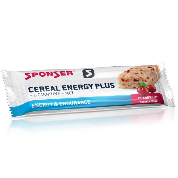 SPONSER Cereal Energy Plus Bar 40g Cranberry