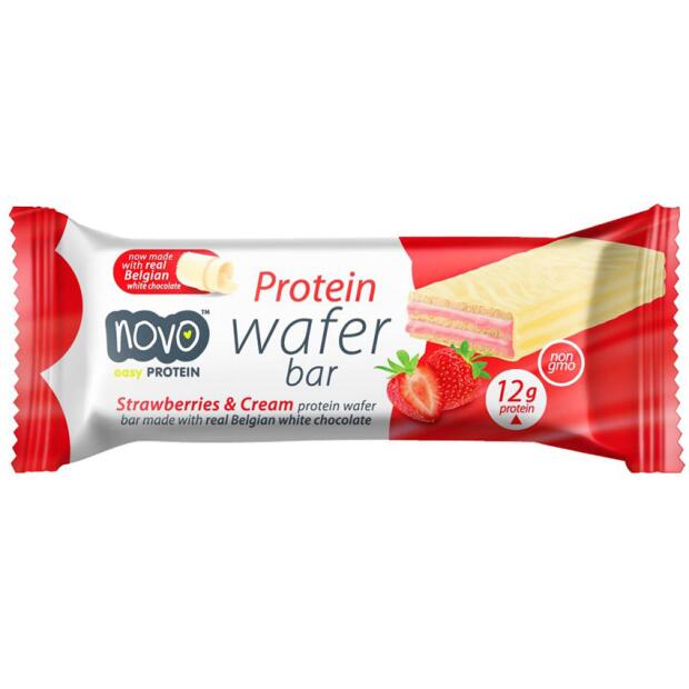 NOVO NUTRITION Protein Wafer 40g Erdbeere & Cream