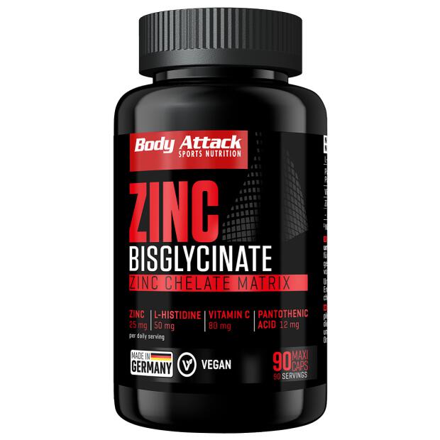 BODY ATTACK Zinc Bisglycinate 90 Caps