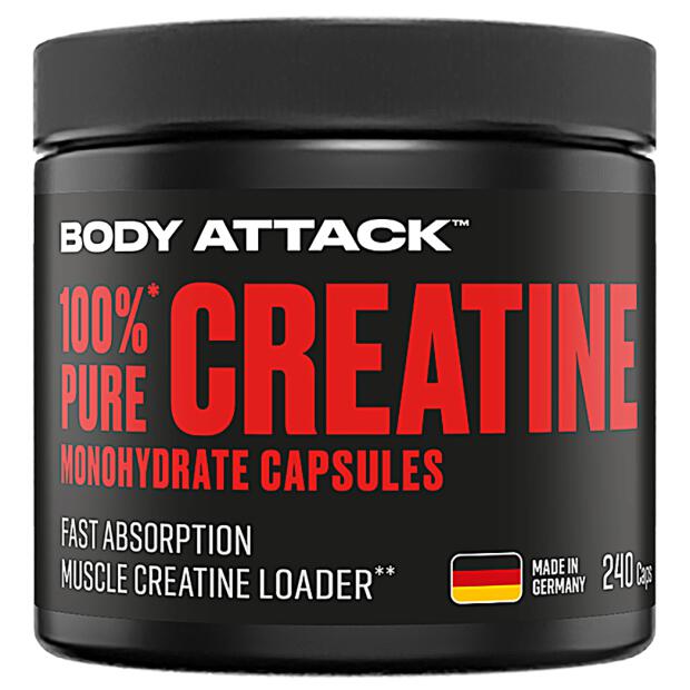 BODY ATTACK 100% Pure Creatine 240 Caps