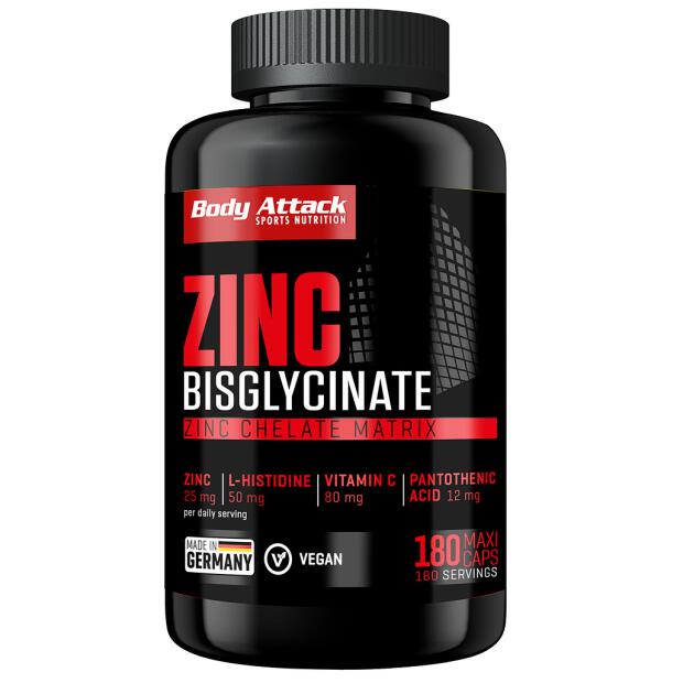 BODY ATTACK Zinc Bisglycinate 180 Caps