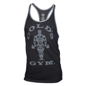 GOLDS GYM Stringer Tank Top Joe contrast black grey marl