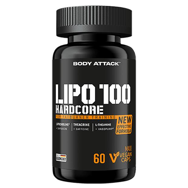 BODY ATTACK Lipo 100 Hardcore 60 Caps