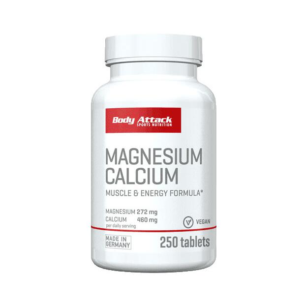 BODY ATTACK Magnesium Calcium 250 Tabs