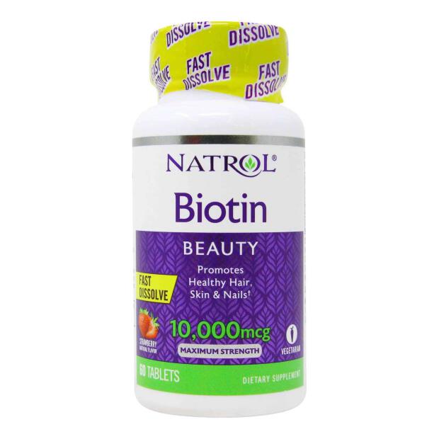 NATROL Biotin Beauty 10000mcg Fast 60 Tabs