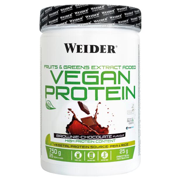 WEIDER Vegan Protein 750g Brownie-Schokolade