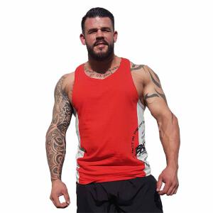 BRACHIAL Tank-Top "Squat" rot/grau