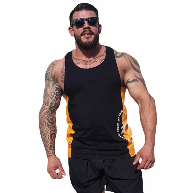 BRACHIAL Tank-Top "Squat" schwarz/orange