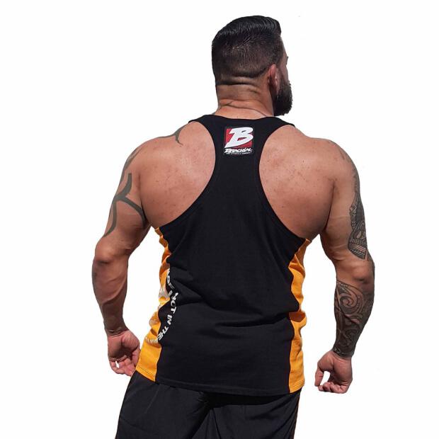 BRACHIAL Tank-Top "Squat" schwarz/orange