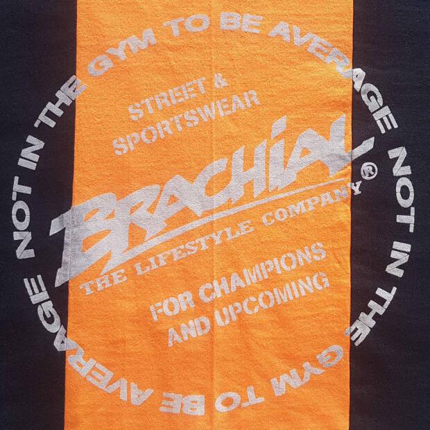 BRACHIAL Tank-Top "Squat" schwarz/orange